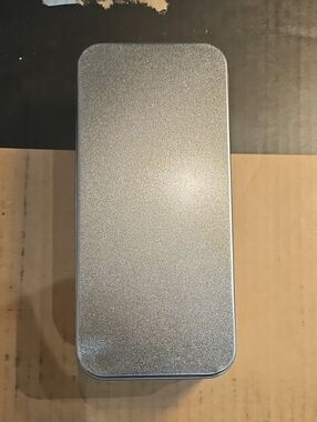 Silver Sparkle Metal Trinket Box